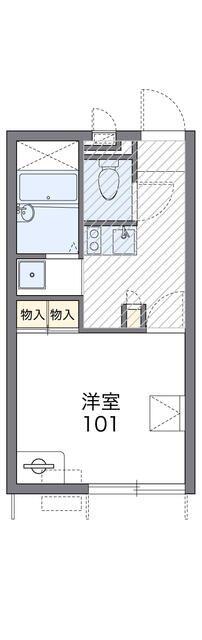 レオパレス新都心(1K/3階)の間取り写真