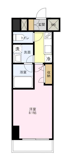 シャーメゾンステージ日野(1K/2階)の間取り写真