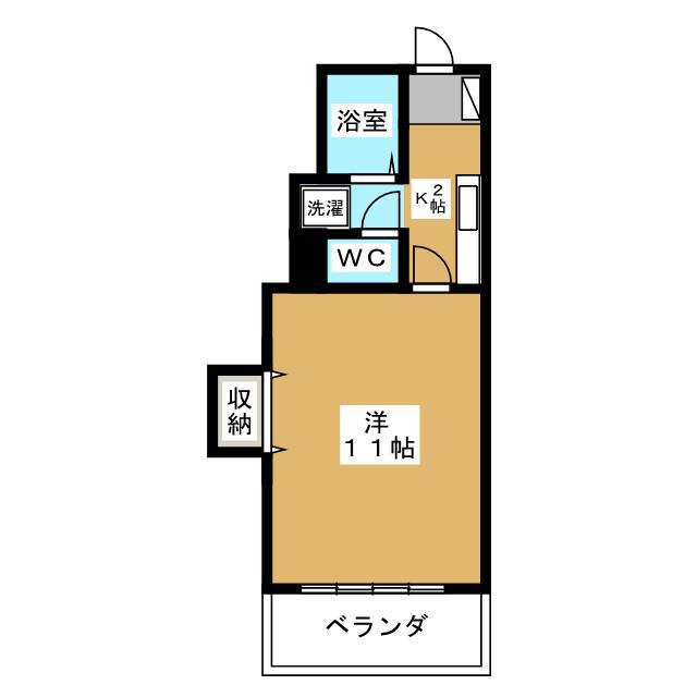 エクレールヤクモ(1K/1階)の間取り写真
