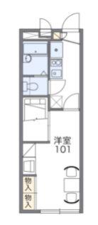 レオパレスさち(1K/2階)の間取り写真