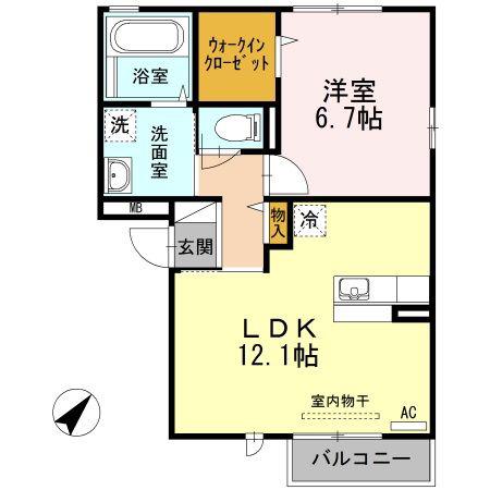 FORTRESS KEI(1LDK/3階)の間取り写真