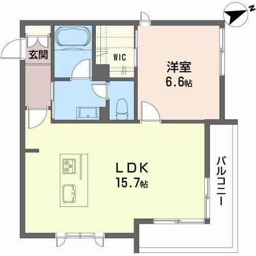 セントラルジュ(1LDK/2階)の間取り写真