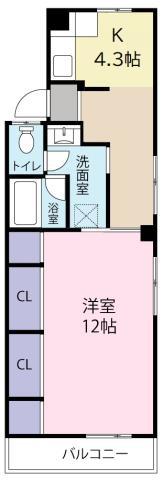 田中ビル(2DK/4階)の間取り写真