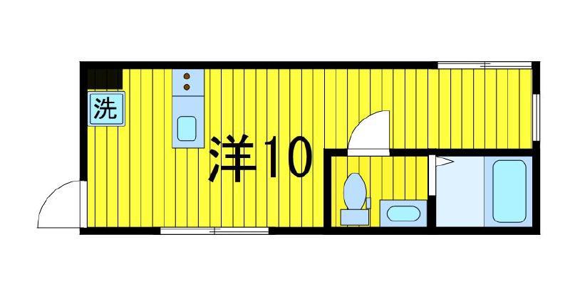 AYASE212(ワンルーム/3階)の間取り写真