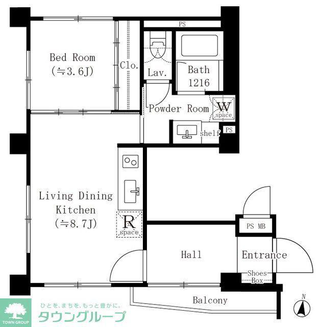 リハイツ長者丸(1LDK/2階)の間取り写真