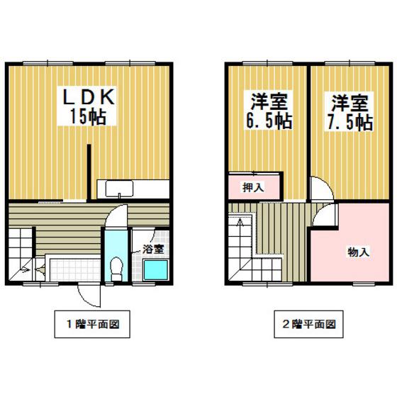 登別マンション(3LDK/1階)の間取り写真