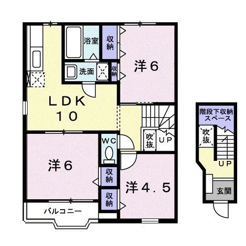 アルカディアIII(3LDK/2階)の間取り写真