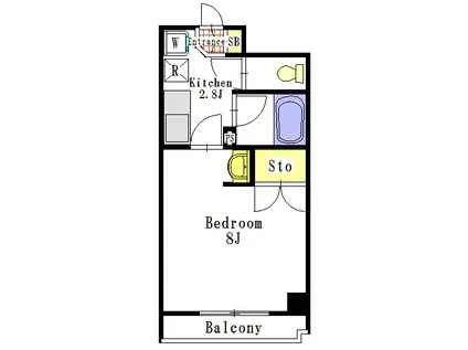 グランソール東照宮(1K/3階)の間取り写真