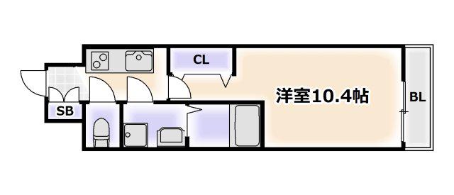 THE MUSIC COURT(1K/5階)の間取り写真