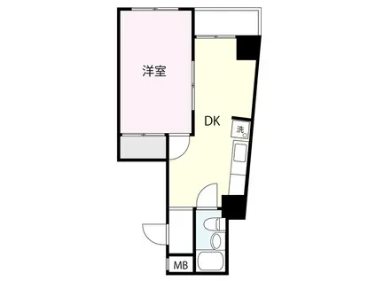 セザール山下公園(1DK/4階)の間取り写真