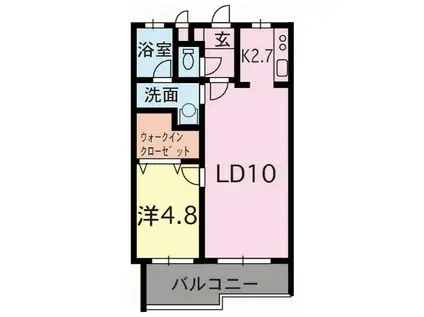 ALIVIO(1LDK/3階)の間取り写真