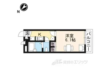 レオパレスジュネスいぶき(1K/2階)の間取り写真
