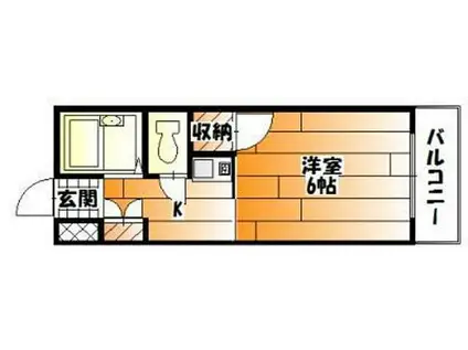 ネオデラサンテ(1K/4階)の間取り写真