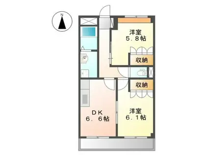 PRONITY COURT II(2DK/2階)の間取り写真