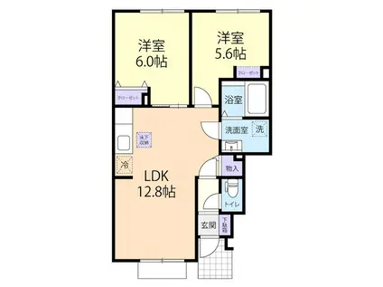 26/2/15常総市新石下2LDK重層(2LDK/1階)の間取り写真