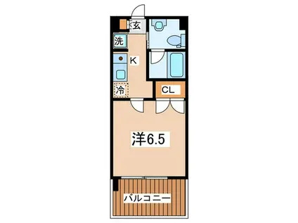 大倉山ヒルテラス(1K/1階)の間取り写真