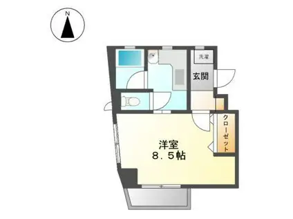 シティハイツ石原(1K/5階)の間取り写真