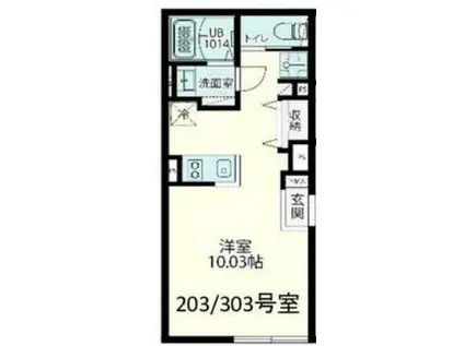 FOLS CLASS 四谷三丁目(1K/2階)の間取り写真