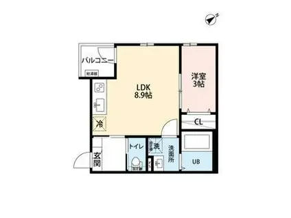 ROBOT HOUSE 守山A棟ロボットハウ(1LDK/3階)の間取り写真