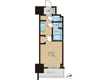 クロスレジデンス蒲田II(1K/12階)の間取り写真