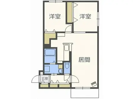 LA COLINA(2LDK/5階)の間取り写真