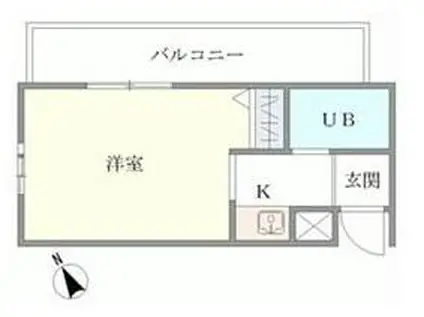 メゾンときわ台(ワンルーム/2階)の間取り写真
