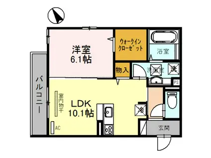 ST.ISLAND II(1LDK/1階)の間取り写真