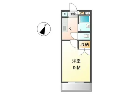 グランドメゾン北斗(1K/1階)の間取り写真