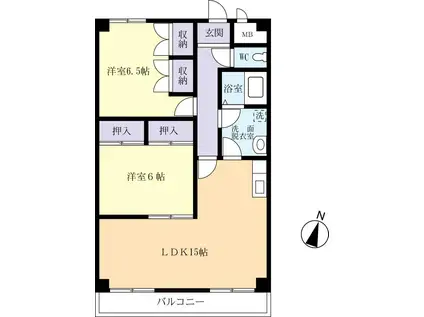 TAIRAI(2LDK/2階)の間取り写真