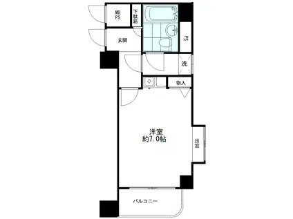 ライオンズマンション中野第5(ワンルーム/3階)の間取り写真