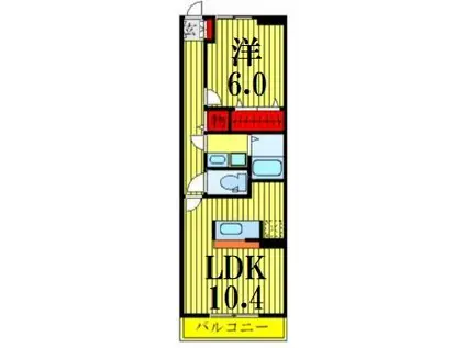サンライズ ガーデン(1LDK/6階)の間取り写真