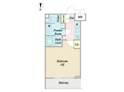 COZY山下通2(1K/2階)の間取り写真