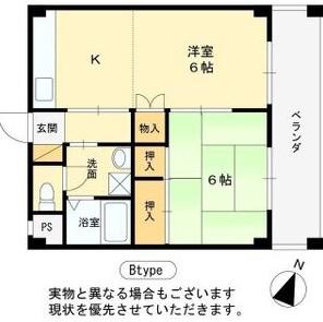 SKハウジング(2K/4階)の間取り写真