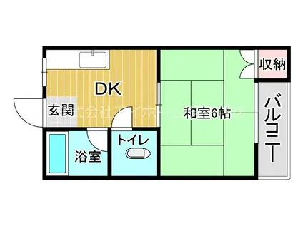 大阪市住吉区長居2丁目5-17(1DK/2階)の間取り写真