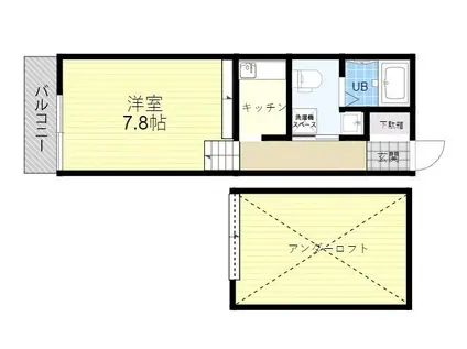 REGINA王子南(1K/2階)の間取り写真