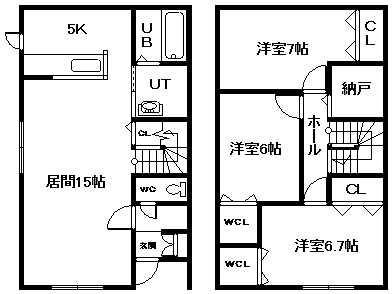 CECIL(3LDK/1階)の間取り写真