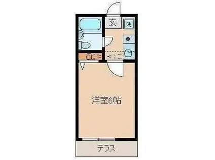 ファーストハウス北松戸(1K/1階)の間取り写真