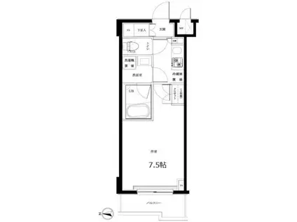 ルーブル高島平(1K/3階)の間取り写真