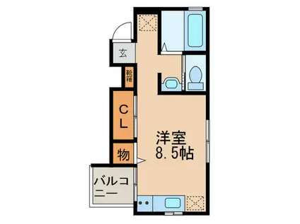 リープラス藤江(ワンルーム/1階)の間取り写真