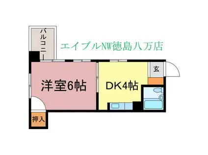 ル・プルミエ(1DK/3階)の間取り写真