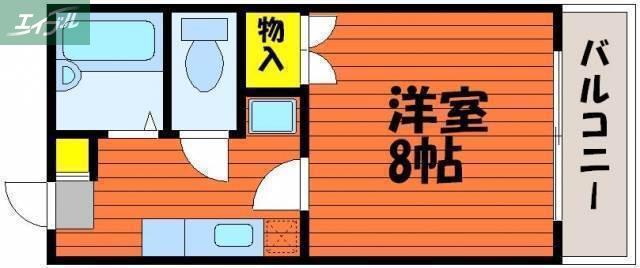 レジデンス齊藤(1K/2階)の間取り写真