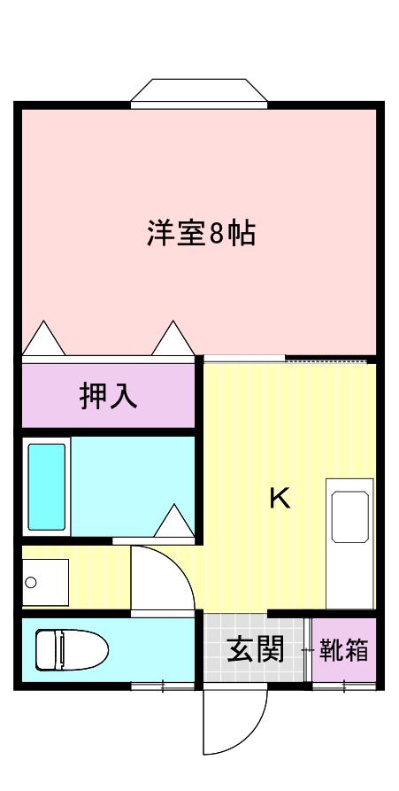 プレミール(1K/2階)の間取り写真
