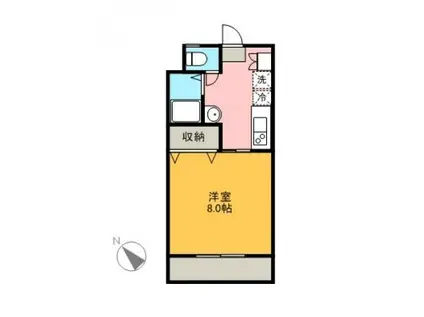 鏡山マンションI(1K/2階)の間取り写真