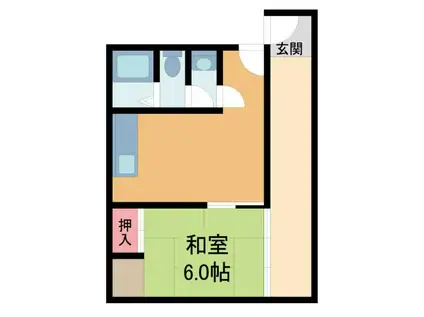 松原マンション(2DK/3階)の間取り写真