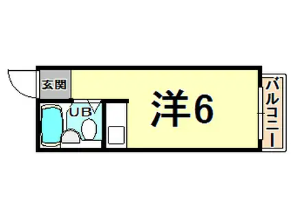 ダイドーメゾン西宮北口II(ワンルーム/2階)の間取り写真