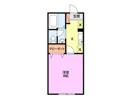 アビタシオン10(1K/2階)の間取り写真