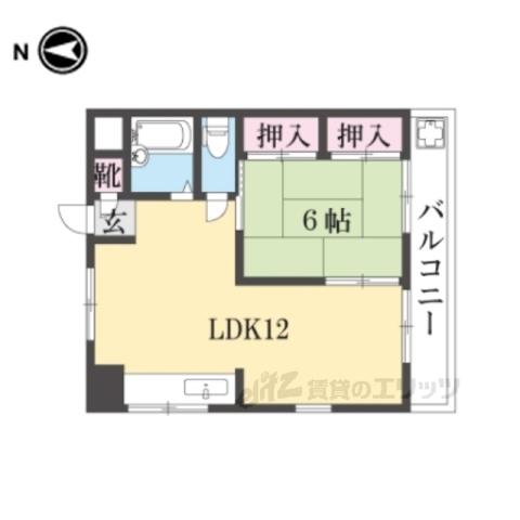 グリーンホーム(1LDK/2階)の間取り写真
