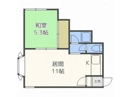 セタックス432(1LDK/2階)の間取り写真