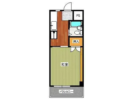 丸新ビル(1K/3階)の間取り写真