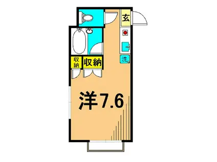 ハイムイケダ(ワンルーム/2階)の間取り写真